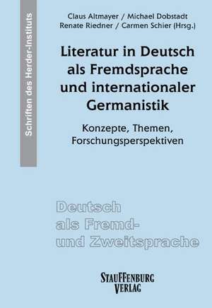 Literatur in Deutsch als Fremdsprache und internationaler Germanistik de Claus Altmayer