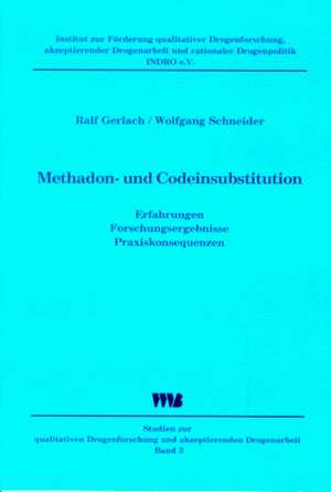 Methadon- und Codeinsubstitution de akzeptierender Drogenarbeit und rationaler Drogenpolitik INDRO e. V. Institut zur Förderung qualitativer Drogenforschung