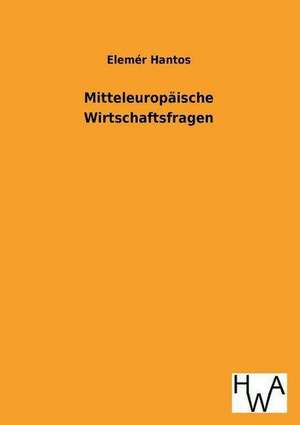 Mitteleuropaische Wirtschaftsfragen: Ein Lehrbuch Von 1922. Fur Studierende Und Konstrukteure de Elemér Hantos