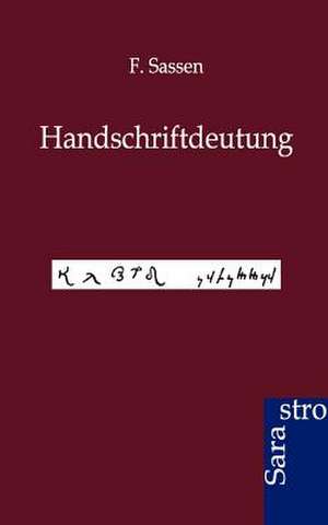 Handschriftdeutung de F. Sassen