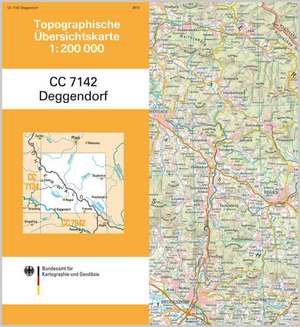 Topographische Übersichtskarte CC7142 Deggendorf