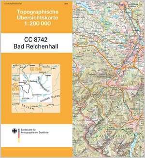 Topographische Übersichtskarte CC8742 Bad Reichenhall 1 : 200 000