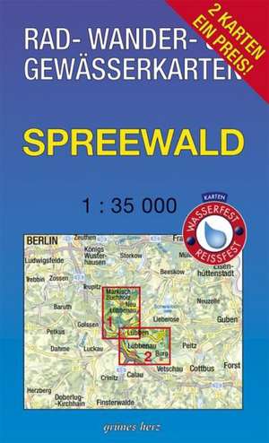 Spreewald 1 : 35 000 Rad-, Wander- und Gewässerkarten-Set de Lutz Gebhardt