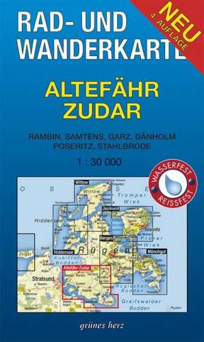 Altefähr - Zudar 1 : 30 000 Rad- und Wanderkarte de Lutz Gebhardt