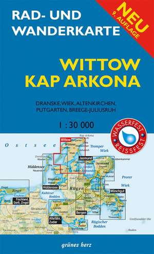 Rad- und Wanderkarte Wittow, Kap Arkona