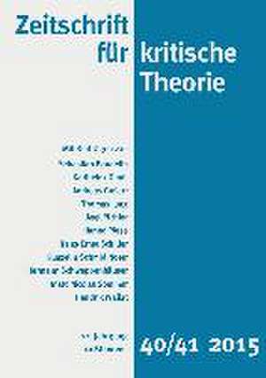 Zeitschrift für kritische Theorie de Gehard Schweppenhäuser