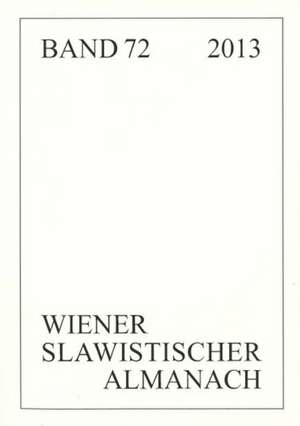 Wiener Slawistischer Almanach Band 72/2013