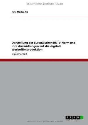 Darstellung der Europäischen HDTV-Norm und ihre Auswirkungen auf die digitale Werbefilmproduktion de Jens Müller-Ali