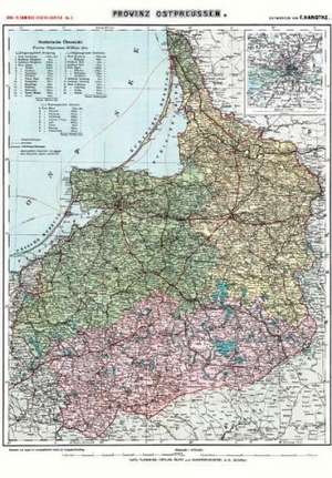 Historische Karte: Provinz Ostpreussen ­ um 1910 (Plano) de Friedrich H. Handtke