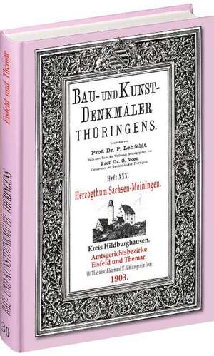 Bau- und Kunstdenkmäler Thüringens 30. Amtsgerichtsbezirke EISFELD und THEMAR 1903 de Paul Lehfeldt