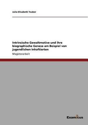 Intrinsische Gewaltmotive und ihre biographische Genese am Beispiel von jugendlichen Inhaftierten de Julia Elisabeth Teuber