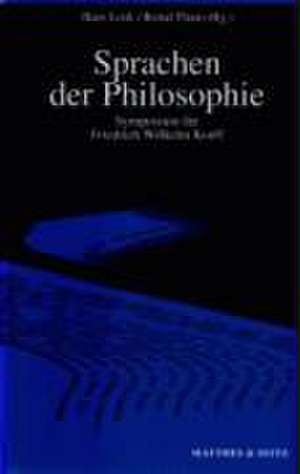 Sprachen der Philosophie de Hans Lenk