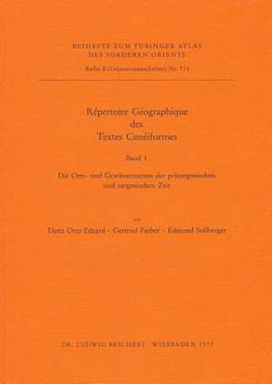 Repertoire Geographique Des Textes Cuneiformes de Dietz Otto Edzard