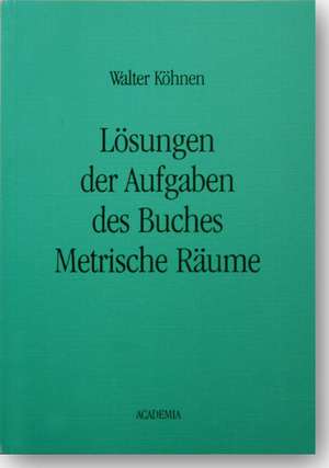 Metrische Räume de Walter Köhnen