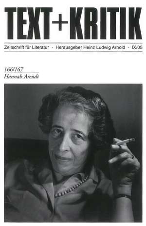 Hannah Arendt de Heinz Ludwig Arnold