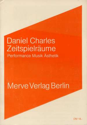 Zeitspielräume de Daniel Charles