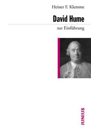 David Hume zur Einführung de Heiner F. Klemme