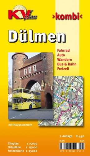 Dülmen, KVplan, Radkarte/Wanderkarte/Stadtplan, 1:25.000 / 1:15.000 / 1:5.000