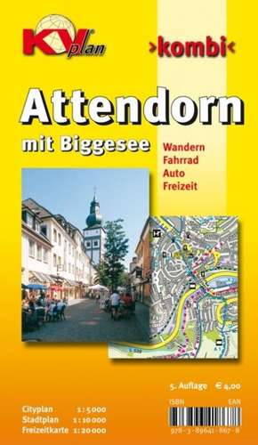 Attendorn mit Biggesee, KVplan, Wanderkarte/Radkarte/Stadtplan, 1:20.000 / 1:10.000 / 1:5.000 de Sascha René Tacken