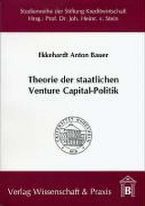 Theorie der staatlichen Venture Capital-Politik de Ekkehardt Anton Bauer