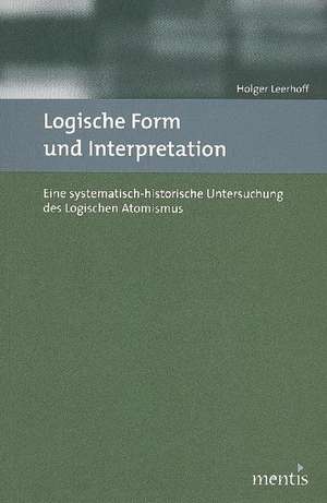 Logische Form und Interpretation de Holger Leerhoff