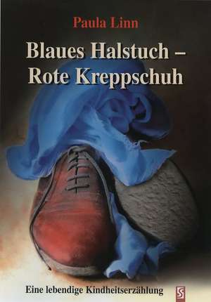 Blaues Halstuch - Rote Kreppschuh de Paula Linn