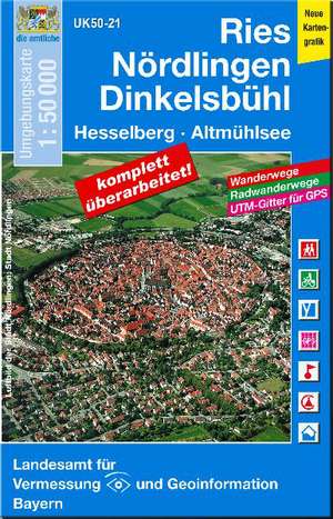 Ries, Nördlingen, Dinkelsbühl 1 : 50 000 (UK50-21)