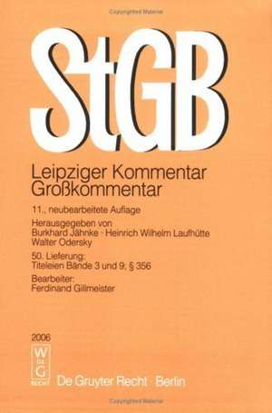 Titeleien Bände 3 und 9; § 356 de Ferdinand Gillmeister