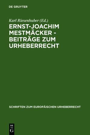 Ernst-Joachim Mestmäcker - Beiträge zum Urheberrecht de Karl Riesenhuber