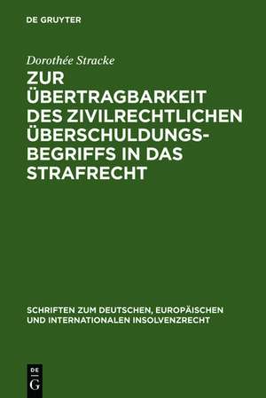 Zur Übertragbarkeit des zivilrechtlichen Überschuldungsbegriffs in das Strafrecht de Dorothée Stracke