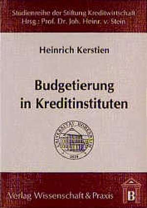 Budgetierung in Kreditinstituten de Heinrich Kerstien