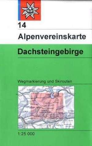 DAV Alpenvereinskarte 14 Dachstein 1 : 25 000 Wegmarkierungen und Skirouten