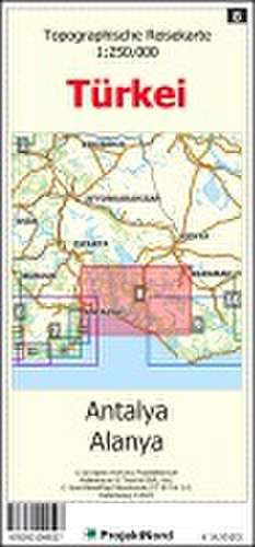 Antalya - Alanya - Topographische Reisekarte 1:250.000 Türkei (Blatt 8) de Jens Uwe Mollenhauer