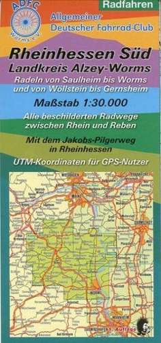 Rheinhessen Süd / Landkreis Alzey-Worms 1 : 30 000 Radfahren