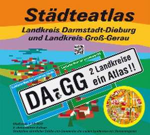 Städteatlas Landkreis Darmstadt-Dieburg und Landkreis Groß-Gerau 1:13 000 de Michael Messer