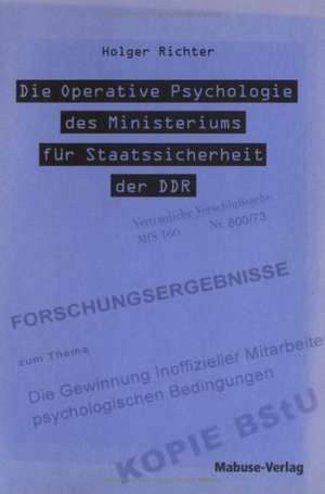 Richter, H: Operative Psychologie des Ministeriums für Staat