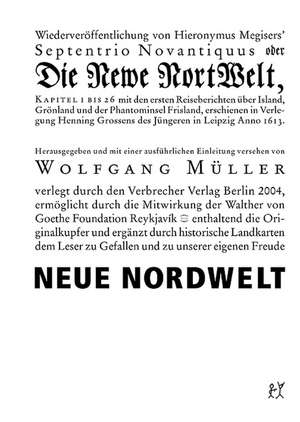 Neue Nordwelt de Wolfgang Müller