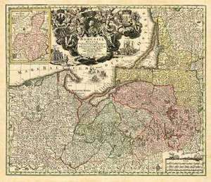 Historische Karte von Ostpreussen und Westpreussen um 1740 (mit Königsberg) de Matthäus Seutter