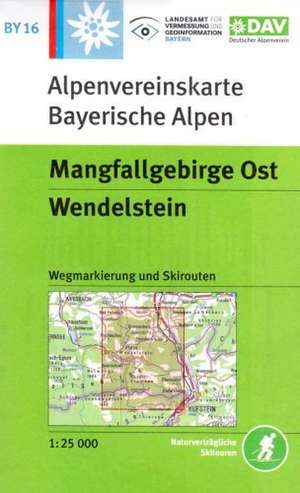 DAV Alpenvereinskarte Bayerische Alpen 16 Mangfallgebirge Ost 1 : 25 000