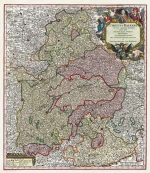 Historische Landkarte: Bayern 1741 - Ober- und Niederbayern mit der Oberpfalz und dem Erzstift Salzburg de Matthäus Seutter