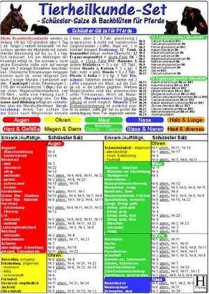 Tierheilkunde-Karten Set. Schüssler Salze & Bachblüten für Pferde