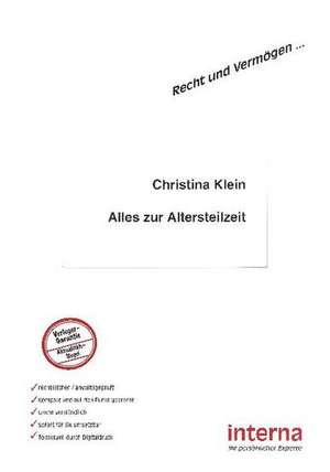 Alles zur Altersteilzeit de Christina Klein