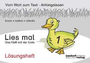 Lies mal 1 - Das Heft mit der Ente. Lösungsheft de Peter Wachendorf