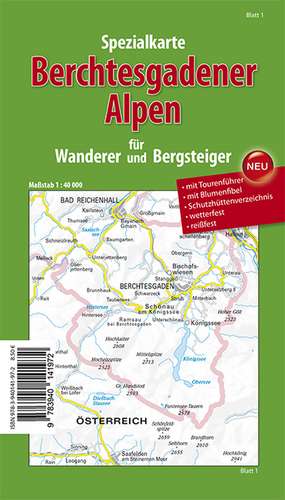 Spezialkarte Berchtesgadener Alpen für Wanderer und Bergsteiger 1 : 40.000 de Anton Plenk