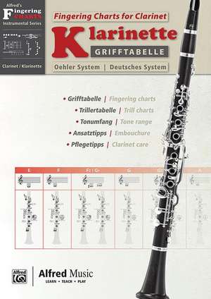 Grifftabelle Klarinette Deutsches System | Fingering Charts Bb-Clarinet Oehler System