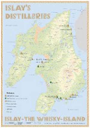 Whisky Distilleries Islay - Tasting Map de Rüdiger Jörg Hirst