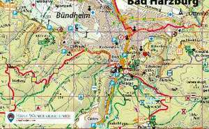 Fahrradkarte Harz 1 : 50 000