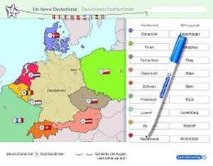 Ich kenne Deutschland - Deutschlands Nachbarländer - Lerntafel mit Stift de Katrin Langhans