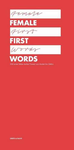 Female First Words de Ralph Burkhardt