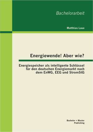 Energiewende! Aber Wie? Energiespeicher ALS Intelligente Schlussel Fur Den Deutschen Energiemarkt Nach Dem Enwg, Eeg Und Stromstg: Was Bedeutet Dies Fur Das Dialektische Verhaltnis Von Gesellschaft Und Natur? de Matthias Laux